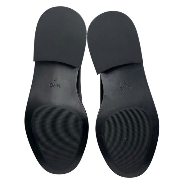 Mango Black Slip On Chelsea Boots Elastic Panel & Buckle Size 37/ 6.5 - Picture 9 of 12